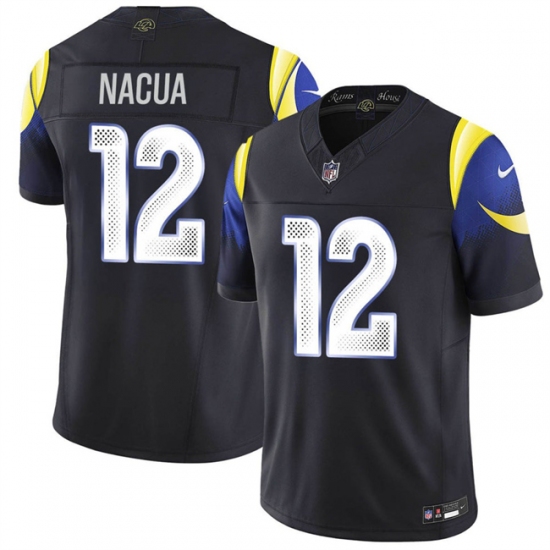 Men's Los Angeles Rams #12 Puka Nacua Black 2025 F.U.S.E. “Rivalries” Vapor Limited Football Stitched Jersey - Ujersey