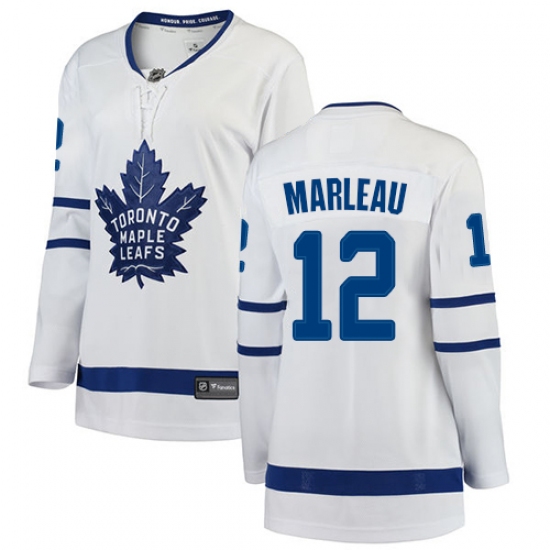 Women's Toronto Maple Leafs #12 Patrick Marleau Authentic White Away Fanatics Branded Breakaway NHL Jersey - Ujersey