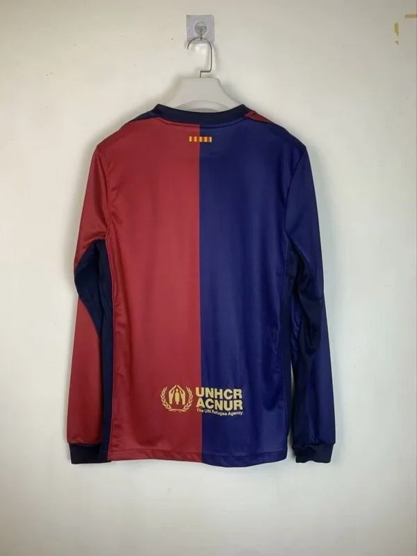 Barcelona Home Soccer Jersey Long Sleeve 2024/25 - Ujersey NHL