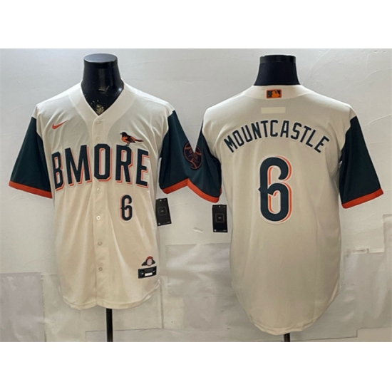 Men's Baltimore Orioles #6 Ryan Mountcastle Natural 2026 City Connect Stadium Stitched Baseball Jersey - Ujersey