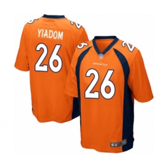 Men's Denver Broncos #26 Isaac Yiadom Game Orange Team Color Football Jersey - Ujersey