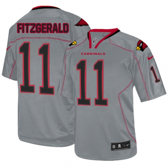 Men's Nike Arizona Cardinals #11 Larry Fitzgerald Elite Lights Out Grey NFL Jersey - Ujersey
