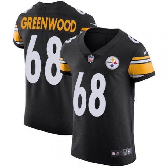 Men's Nike Pittsburgh Steelers #68 L.C. Greenwood Black Team Color Vapor Untouchable Elite Player NFL Jersey - Ujersey