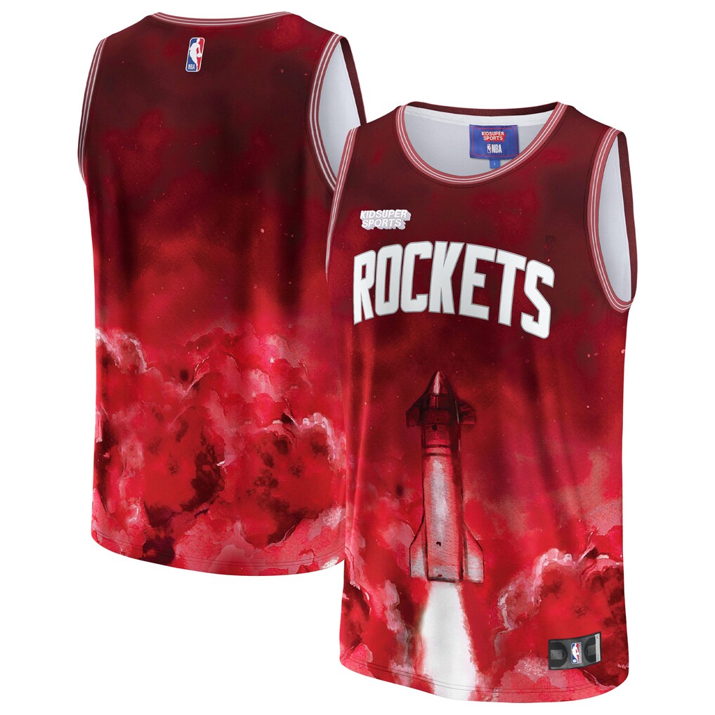 Unisex Houston Rockets NBA & KidSuper Studios by Fanatics Red Hometown Jersey - Ujersey