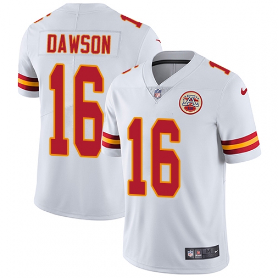 Youth Nike Kansas City Chiefs #16 Len Dawson White Vapor Untouchable Limited Player NFL Jersey - Ujersey