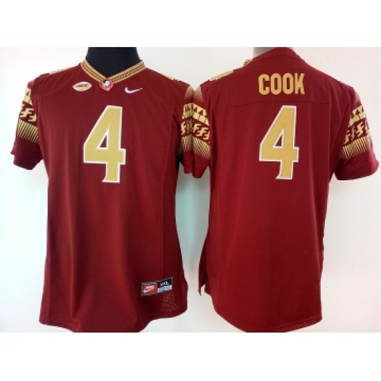 Florida State Seminoles 4 Dalvin Cook Red College Football Jersey - Ujersey