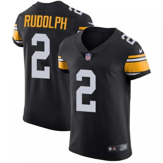 Men's Nike Pittsburgh Steelers #2 Mason Rudolph Black Alternate Vapor Untouchable Elite Player NFL Jersey - Ujersey