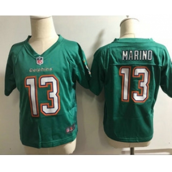 Toddler Miami Dolphins #13 Dan Marino Aqua Green Alternate Stitched NFL Nike Game Jersey - Ujersey