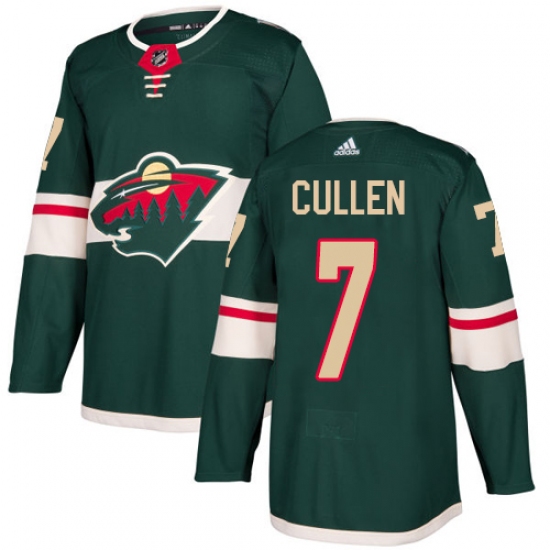 Youth Adidas Minnesota Wild #7 Matt Cullen Authentic Green Home NHL Jersey - Ujersey