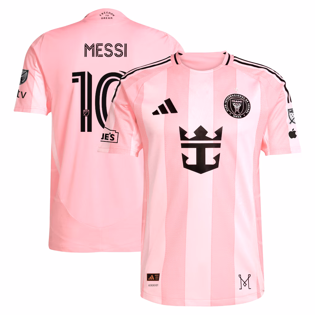 Men's Inter Miami CF Lionel Messi adidas Pink 2025 Euforia Authentic On-Field Jersey - Ujersey