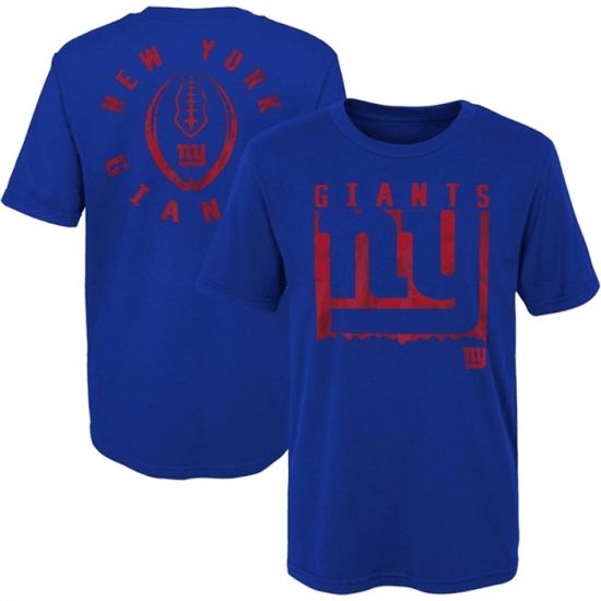 Men's New York Giants Royal Preschool Liquid Camo Logo T Shirt - Ujersey