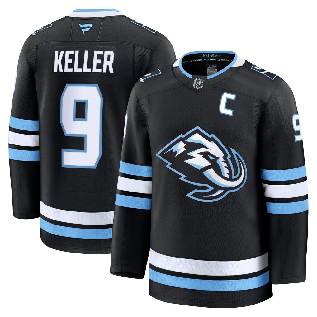 Men's Utah Mammoth Clayton Keller Fanatics Black Home Premium Player Jersey