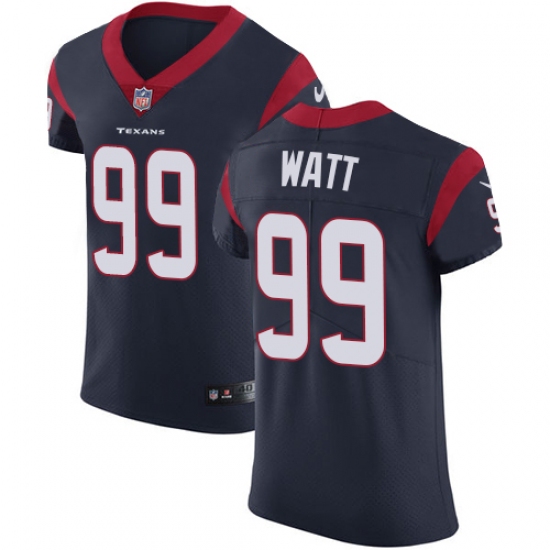 Men's Nike Houston Texans #99 J.J. Watt Navy Blue Team Color Vapor Untouchable Elite Player NFL Jersey - Ujersey