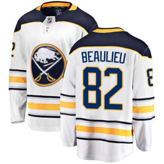 Men's Buffalo Sabres #82 Nathan Beaulieu Fanatics Branded White Away Breakaway NHL Jersey - Ujersey