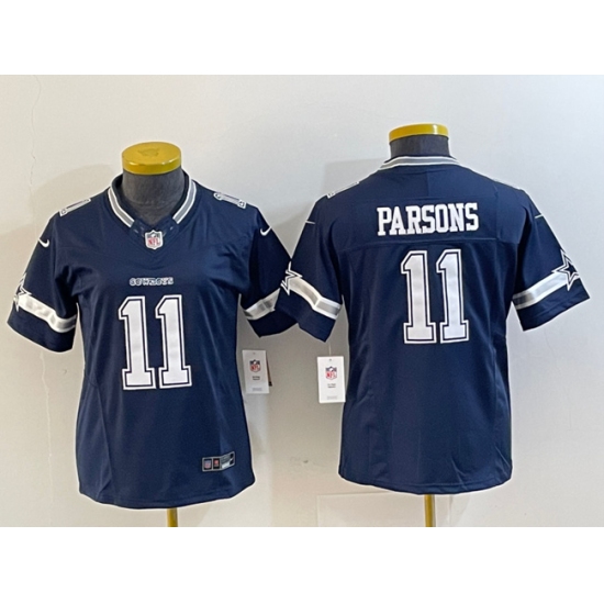 Women's Dallas Cowboys #11 Micah Parsons Navy 2023 F.U.S.E. Limited Stitched Jersey - Ujersey