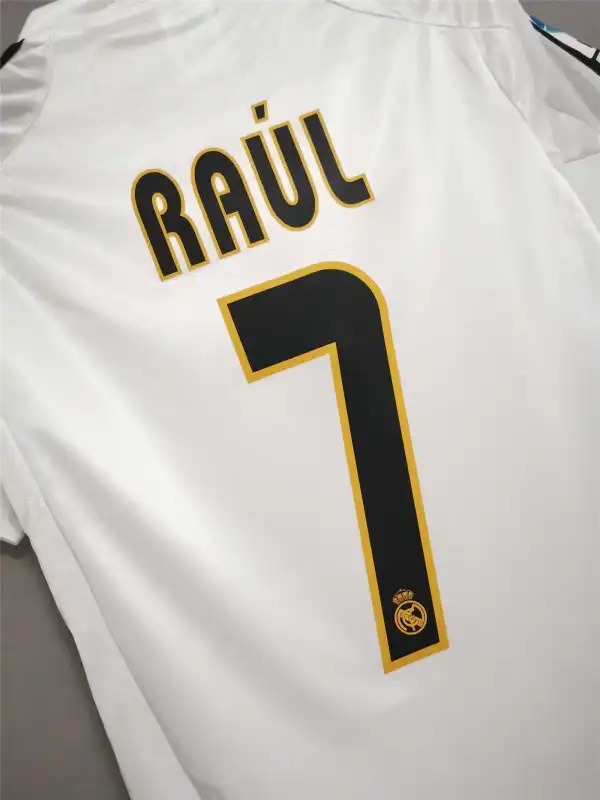 Real Madrid Retro Jersey Home Custom Soccer Shirt 2004-05 - ujerseystore