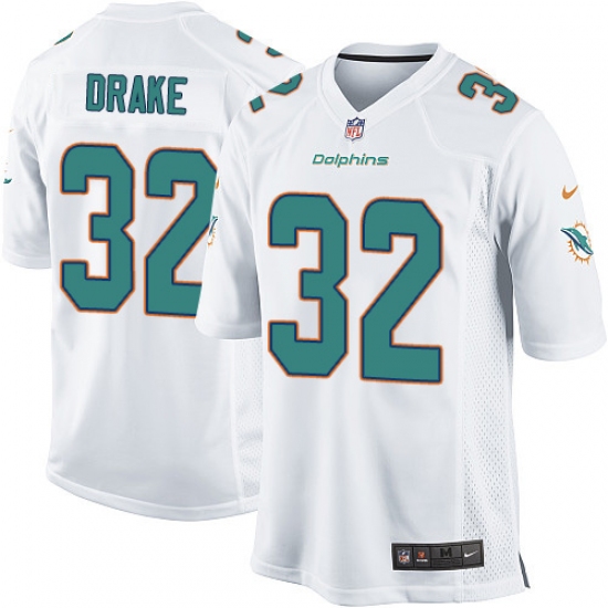 Men's Nike Miami Dolphins #32 Kenyan Drake Game White NFL Jersey - Ujersey