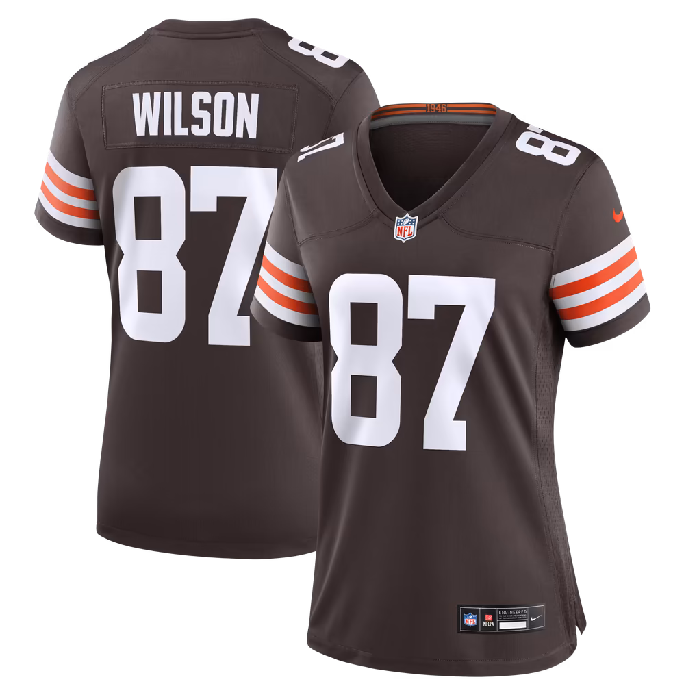 Women's Cleveland Browns Kole Wilson Nike Brown Team Game Jersey - SUjersey01