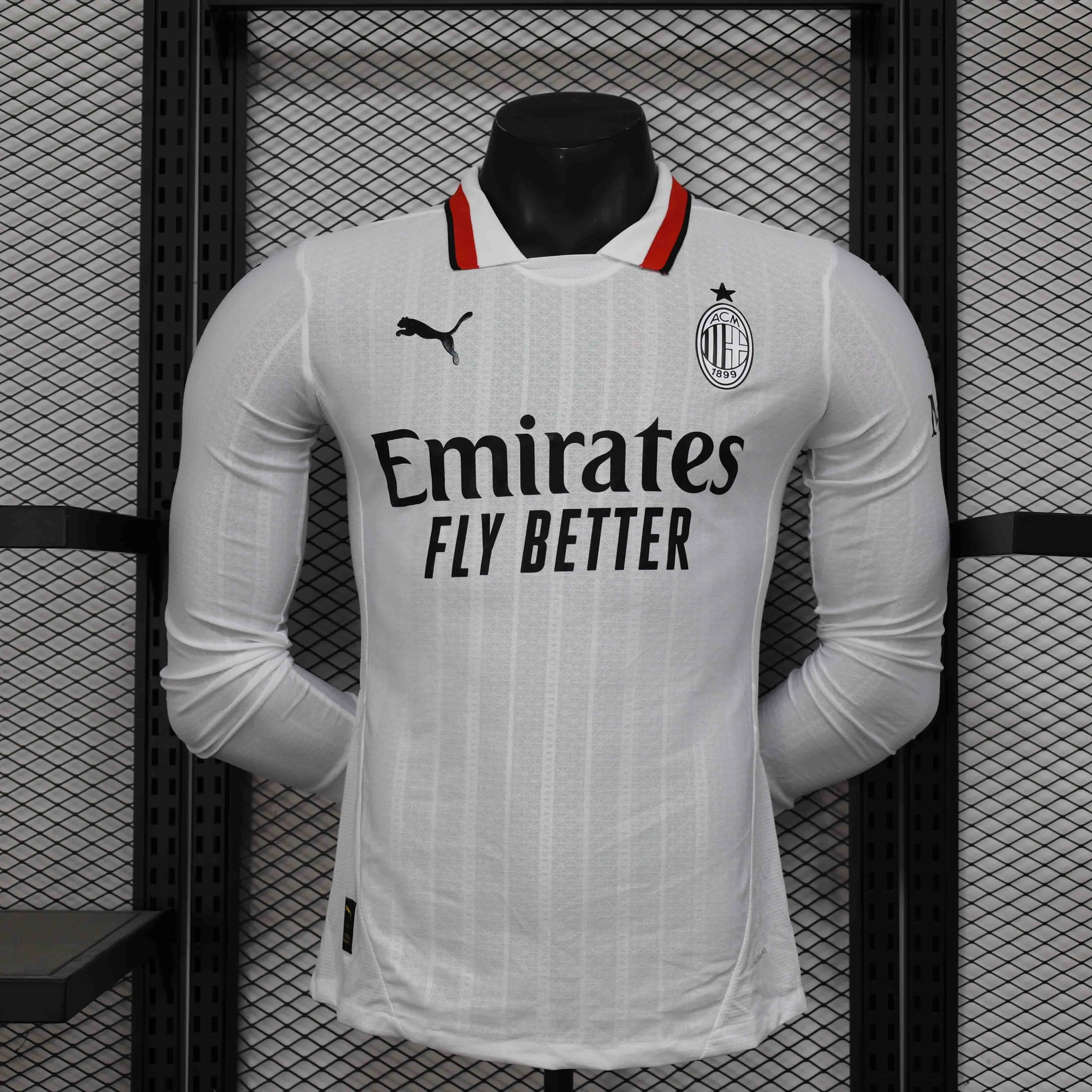 AC Milan Soccer Jersey Away Long Sleeve Shirt 2024/25