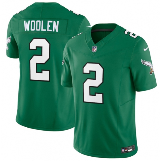 Men's Philadelphia Eagles #2 Tariq Woolen Kelly Green 2026 F.U.S.E. Vapor Untouchable Limited Throwback Stitched Football Jersey - Ujersey
