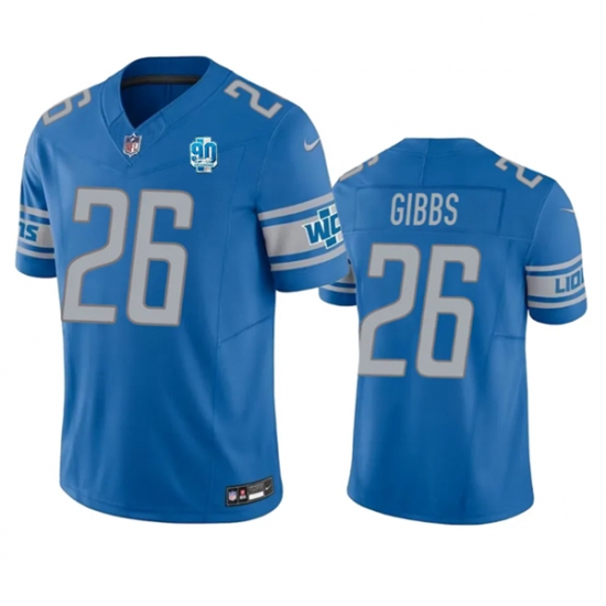 Men's Detroit Lions #26 Jahmyr Gibbs Blue 2023 F.U.S.E. 90th Anniversary Vapor Untouchable Limited Stitched Jersey - Ujersey