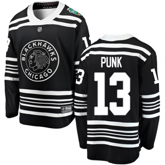 Youth Chicago Blackhawks #13 CM Punk Black 2019 Winter Classic Fanatics Branded Breakaway NHL Jersey - Ujersey