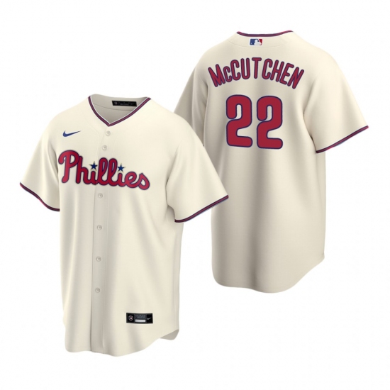 Men's Nike Philadelphia Phillies #22 Andrew McCutchen Cream Alternate Stitched Baseball Jersey - Ujersey