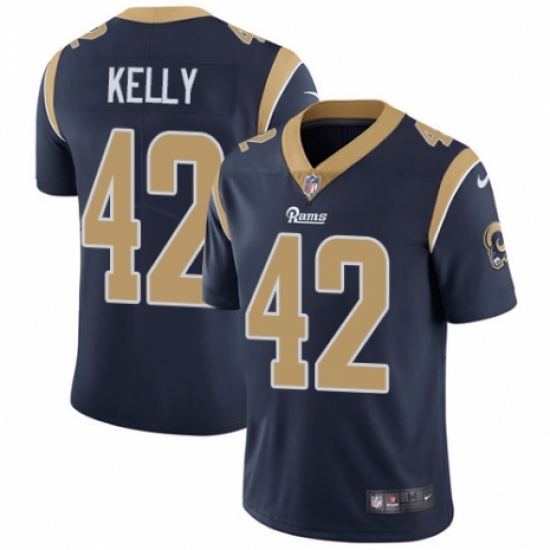 Men's Nike Los Angeles Rams #42 John Kelly Navy Blue Team Color Vapor Untouchable Limited Player NFL Jersey - Ujersey