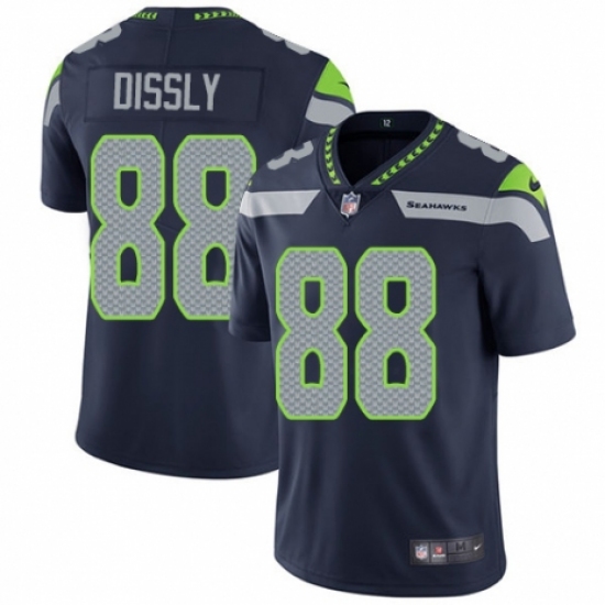 Youth Nike Seattle Seahawks #88 Will Dissly Navy Blue Team Color Vapor Untouchable Elite Player NFL Jersey - Ujersey