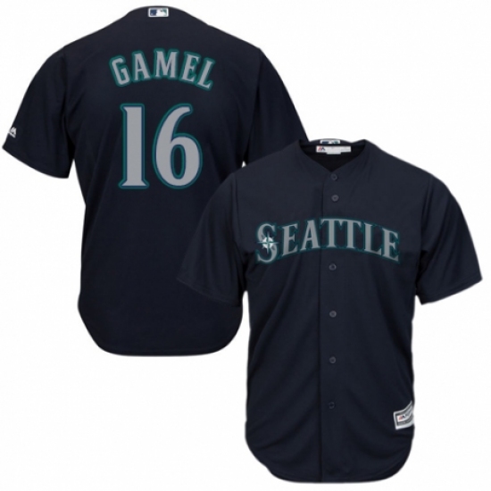 Men's Majestic Seattle Mariners #16 Ben Gamel Replica Navy Blue Alternate 2 Cool Base MLB Jersey