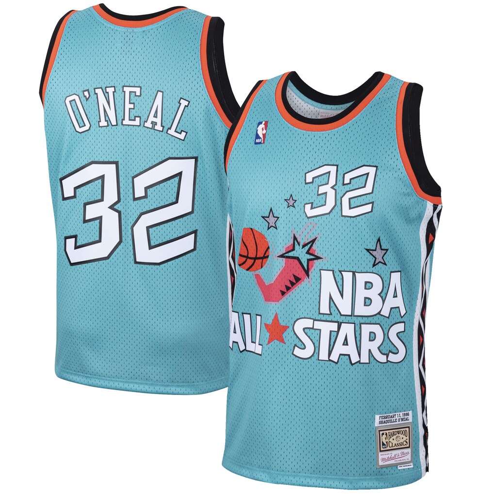Men's Shaquille O'Neal Mitchell & Ness Teal Eastern Conference 1996 All-Star Hardwood Classics Swingman Jersey - U-jersey
