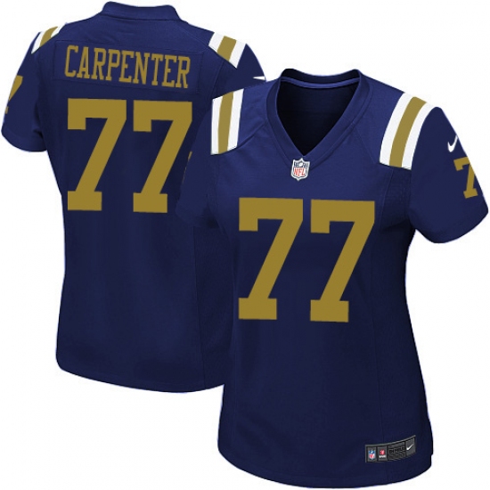Women's Nike New York Jets #77 James Carpenter Game Navy Blue Alternate NFL Jersey - Ujersey