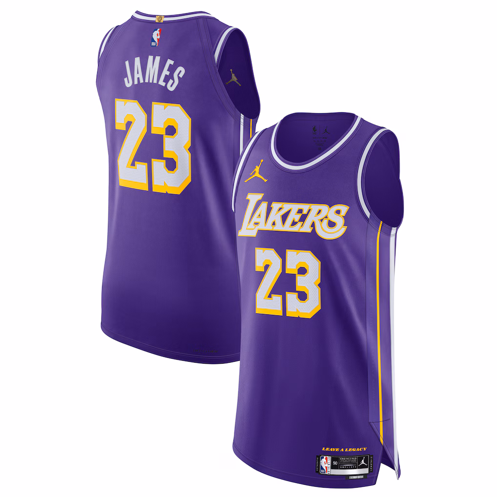Unisex Los Angeles Lakers LeBron James Jordan Brand Purple 2025/26 Authentic Jersey - Statement Edition - SUjersey01