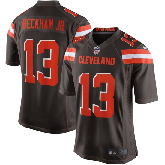 Men's Cleveland Browns #13 Odell Beckham Jr Nike Brown Game Jersey - Ujersey