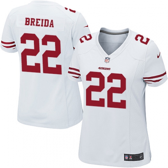 Women's Nike San Francisco 49ers #22 Matt Breida Game White NFL Jersey - Ujersey