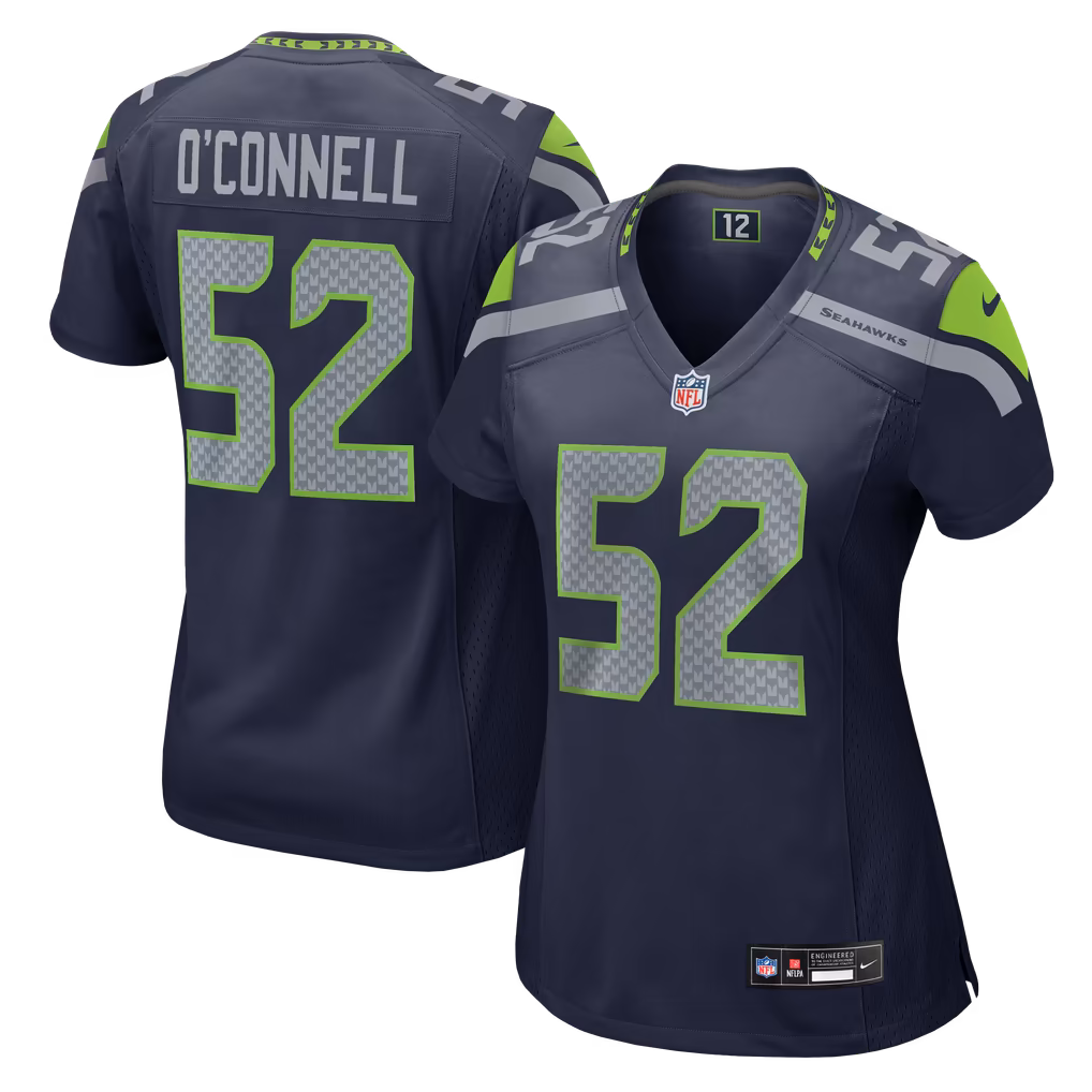Women's Seattle Seahawks Patrick O'Connell Nike College Navy Team Game Jersey - U-jersey