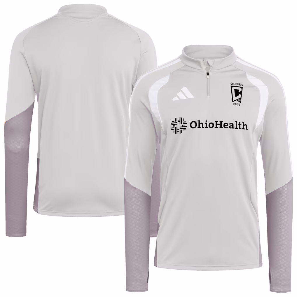 Men's Columbus Crew adidas Silver 2026 Tiro Competition Quarter-Zip Training Top