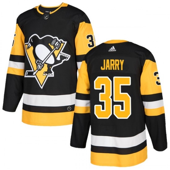 Men's Adidas Pittsburgh Penguins #35 Tristan Jarry Black Stitched NHL Jersey - Ujersey