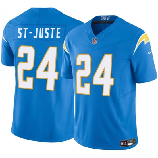 Men's Los Angeles Chargers #24 Benjamin St-Juste Blue 2024 F.U.S.E. Vapor Limited Football Stitched Jersey