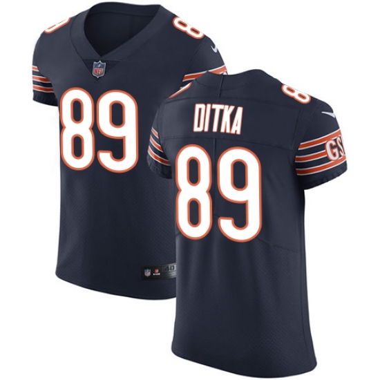 Men's Nike Chicago Bears #89 Mike Ditka Navy Blue Team Color Vapor Untouchable Elite Player NFL Jersey - Ujersey