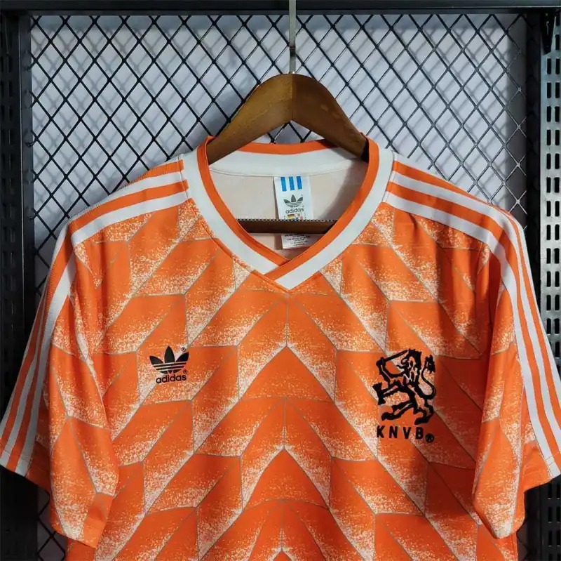 Netherlands Retro Jersey Custom Home Soccer Jersey 1988 - ujerseystore