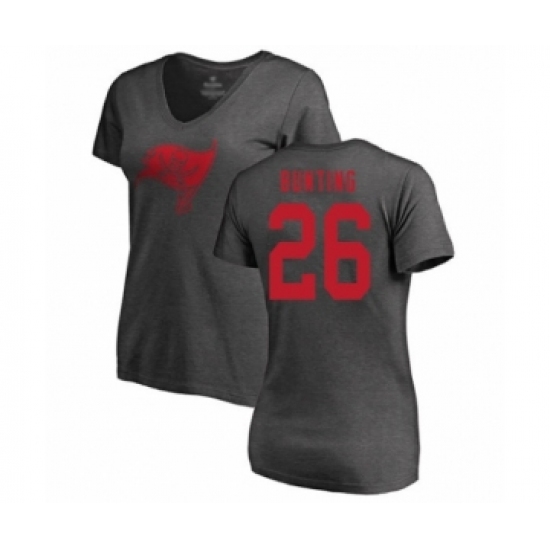 Football Women's Tampa Bay Buccaneers #26 Sean Bunting Ash One Color T-Shirt - Ujersey