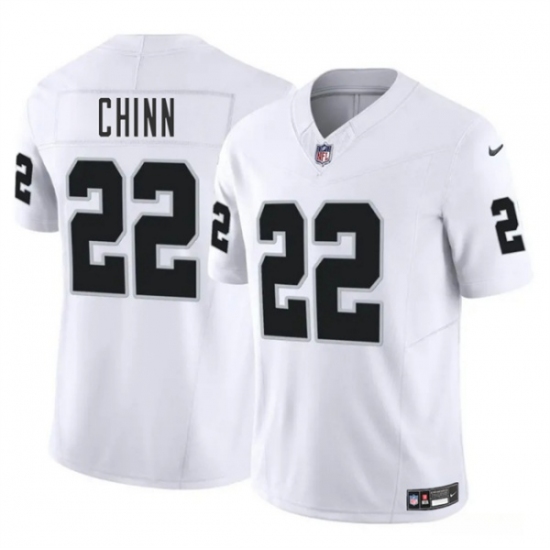Men's Las Vegas Raiders #22 Jeremy Chinn White 2025 F.U.S.E. Vapor Football Stitched Jersey - Ujersey