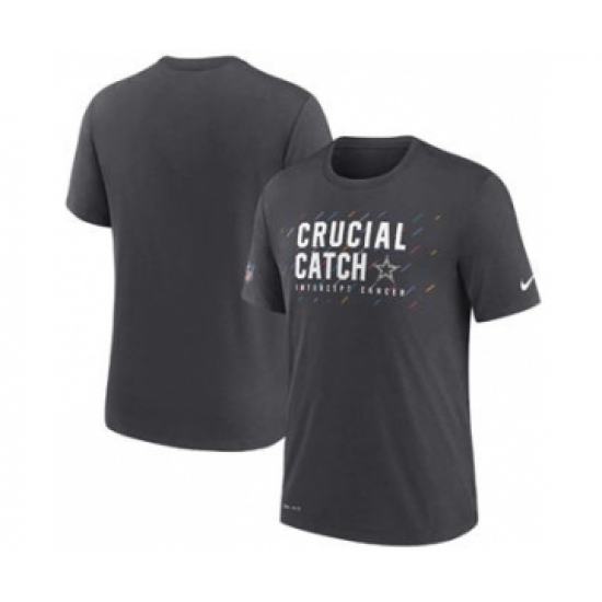 Men's Dallas Cowboys Charcoal 2021 Crucial Catch Performance T-Shirt - Ujersey