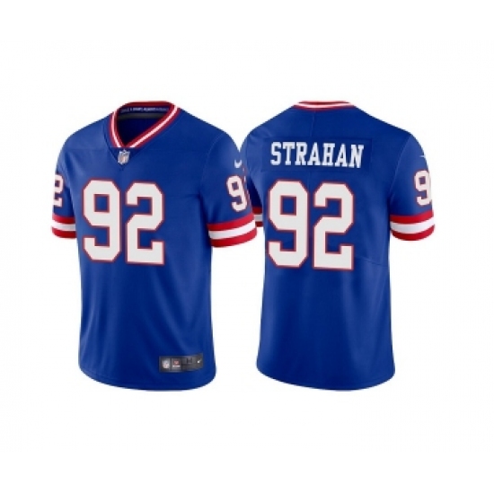 Men's New York Giants #92 Michael Strahan Royal Vapor Untouchable Limited Stitched Jersey - Ujersey