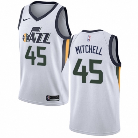 Youth Nike Utah Jazz #45 Donovan Mitchell Swingman NBA Jersey - Association Edition - Ujersey