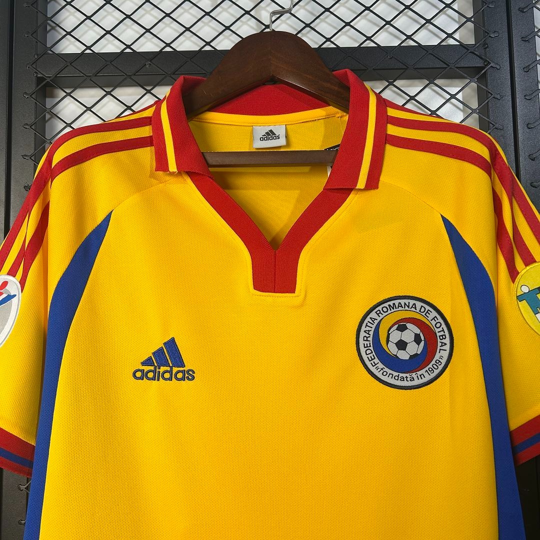 Romania Soccer Jersey Home Retro Jersey 2000 - Ujersey NHL