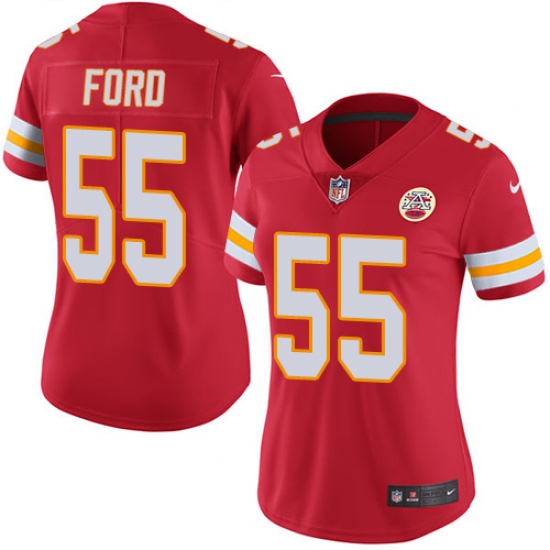 Women's Nike Kansas City Chiefs #55 Dee Ford Red Team Color Vapor Untouchable Limited Player NFL Jersey - Ujersey