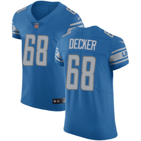 Men's Nike Detroit Lions #68 Taylor Decker Light Blue Team Color Vapor Untouchable Elite Player NFL Jersey - Ujersey
