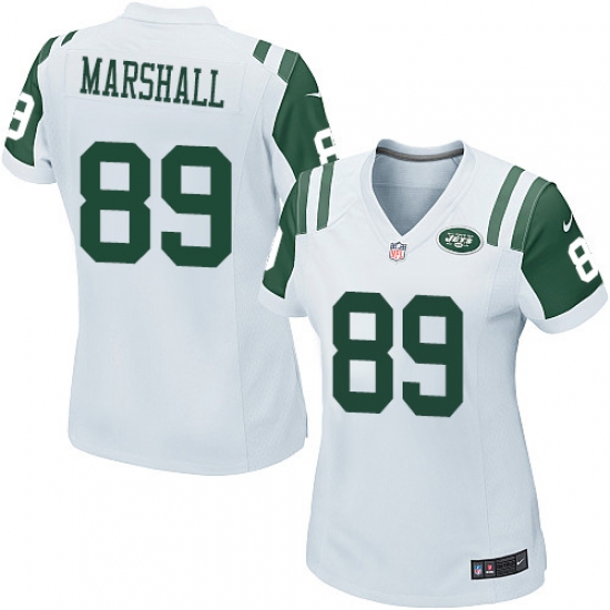 Women's Nike New York Jets #89 Jalin Marshall Game White NFL Jersey - Ujersey